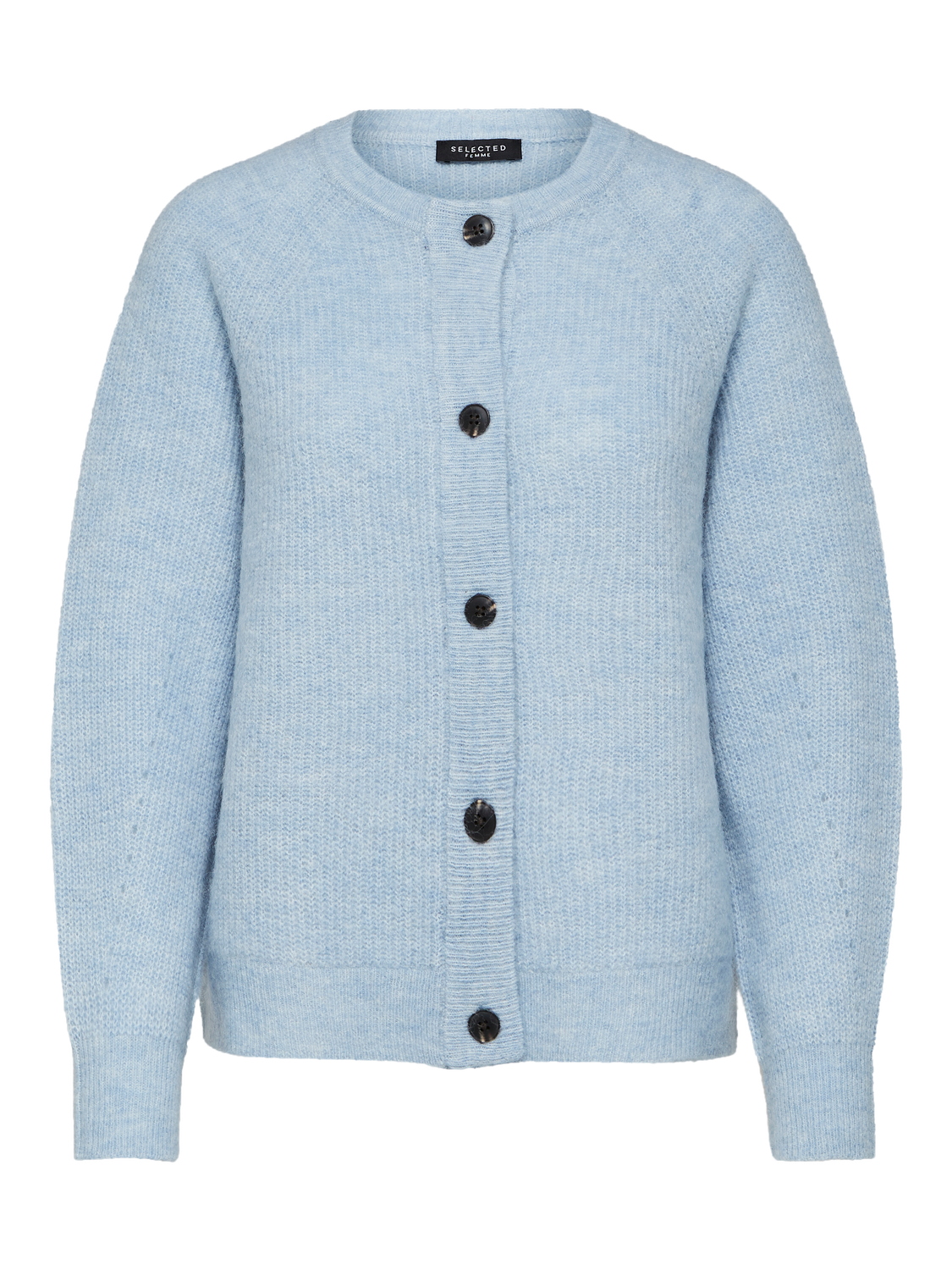 Lulu kort ullcardigan - Blå/ Cashmere Blue